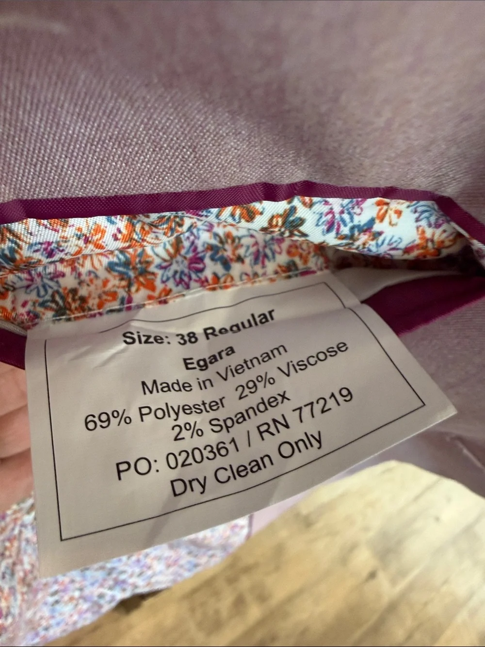 Egara Mauve Two-Button Sport Coat